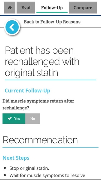 L'application mobile Statin Intolerance